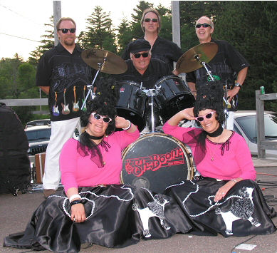 2005 at Chester Bowl Concert - showing off our beehive do